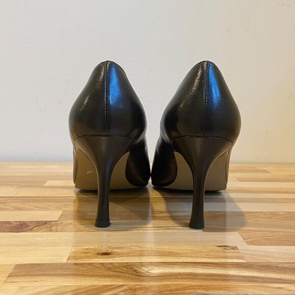 Vintage Feet First Gemina Black Leather Pointed-Toe Heels 6.5 genuine leather - Picture 2 of 16